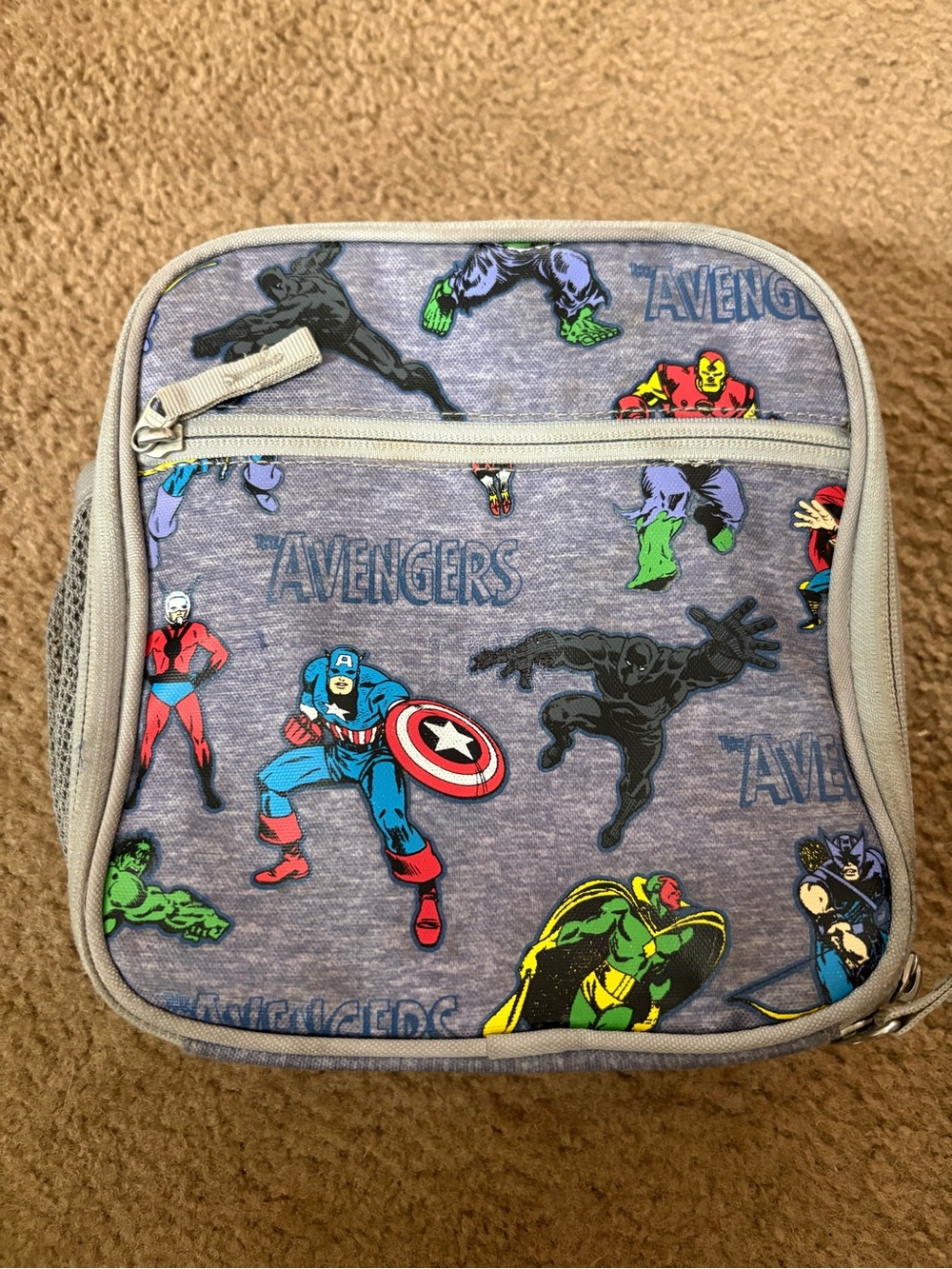 Pottery Barn Kids Avengers Character Lunch Tote — Blue, Red, Green, Black